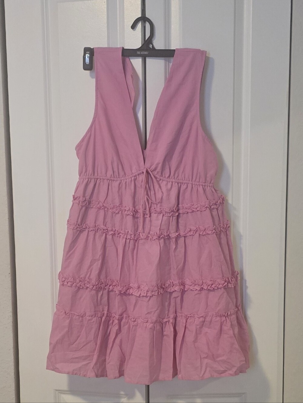 Wild Fable Pink Ruffle Tiered Mini Babydoll Dress
